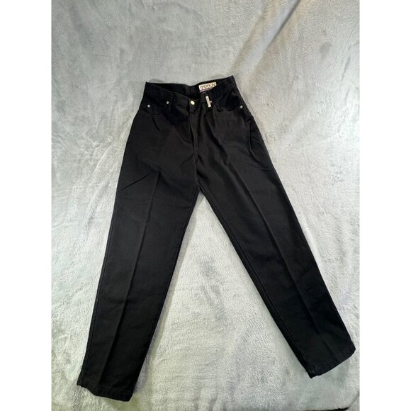 Sasson Jeans Women's 15/16 Petite Black Denim High Waisted Straight Leg NWT - Picture 6 of 16